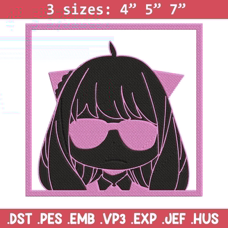 Anya box Embroidery Design, Spy x family Embroidery, Embroidery File, Anime Embroidery, Anime shirt, Digital download.jpg