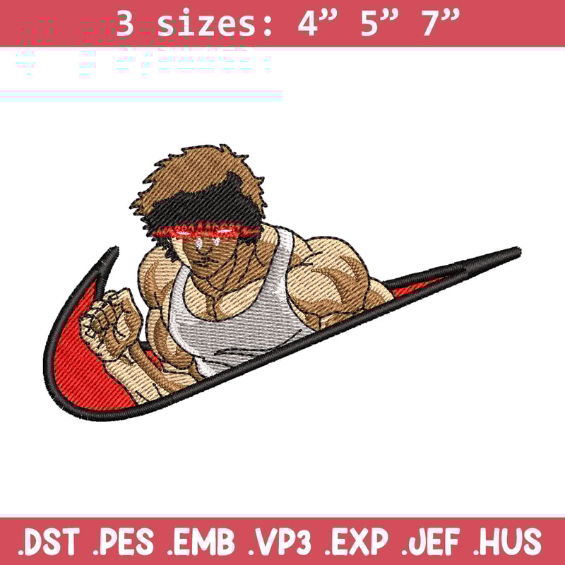 Baki angry face nike embroidery design, Baki embroidery, Nike design, anime design, anime shirt, Digital download.jpg