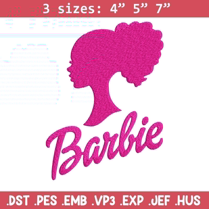 Barbie logo and her Embroidery, Barbie logo Embroidery, logo design, Embroidery File, logo shirt, Digital download..jpg