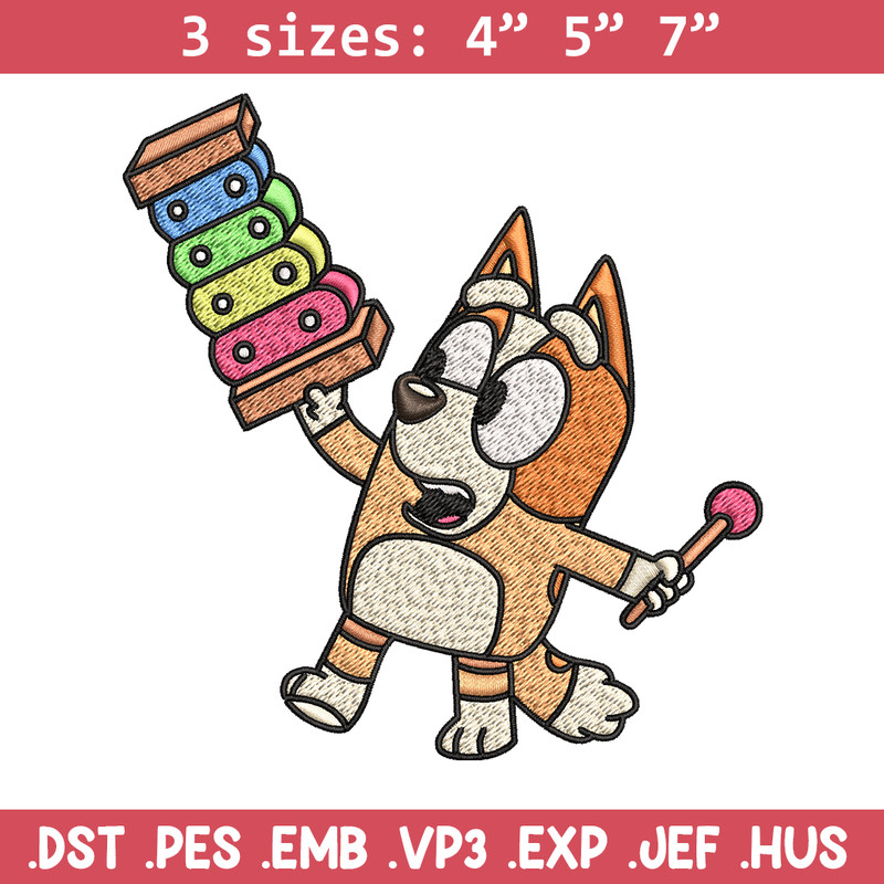 Bluey Bingo Embroidery, Bluey cartoon Embroidery, Embroidery File, cartoon design, cartoon shirt, Digital download..jpg