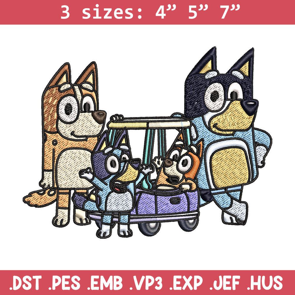 Bluey family embroidery design, Bluey Embroidery, Embroidery File, cartoon design, cartoon shirt, Digital download..jpg