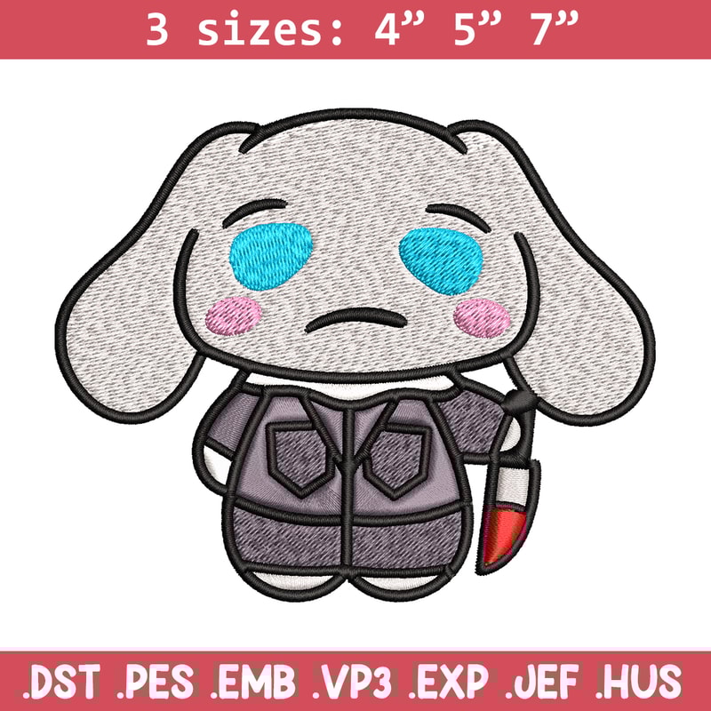 Bunny horror cartoon Embroidery design, Bunny horror Embroidery, logo design, Embroidery File, Instant download..jpg