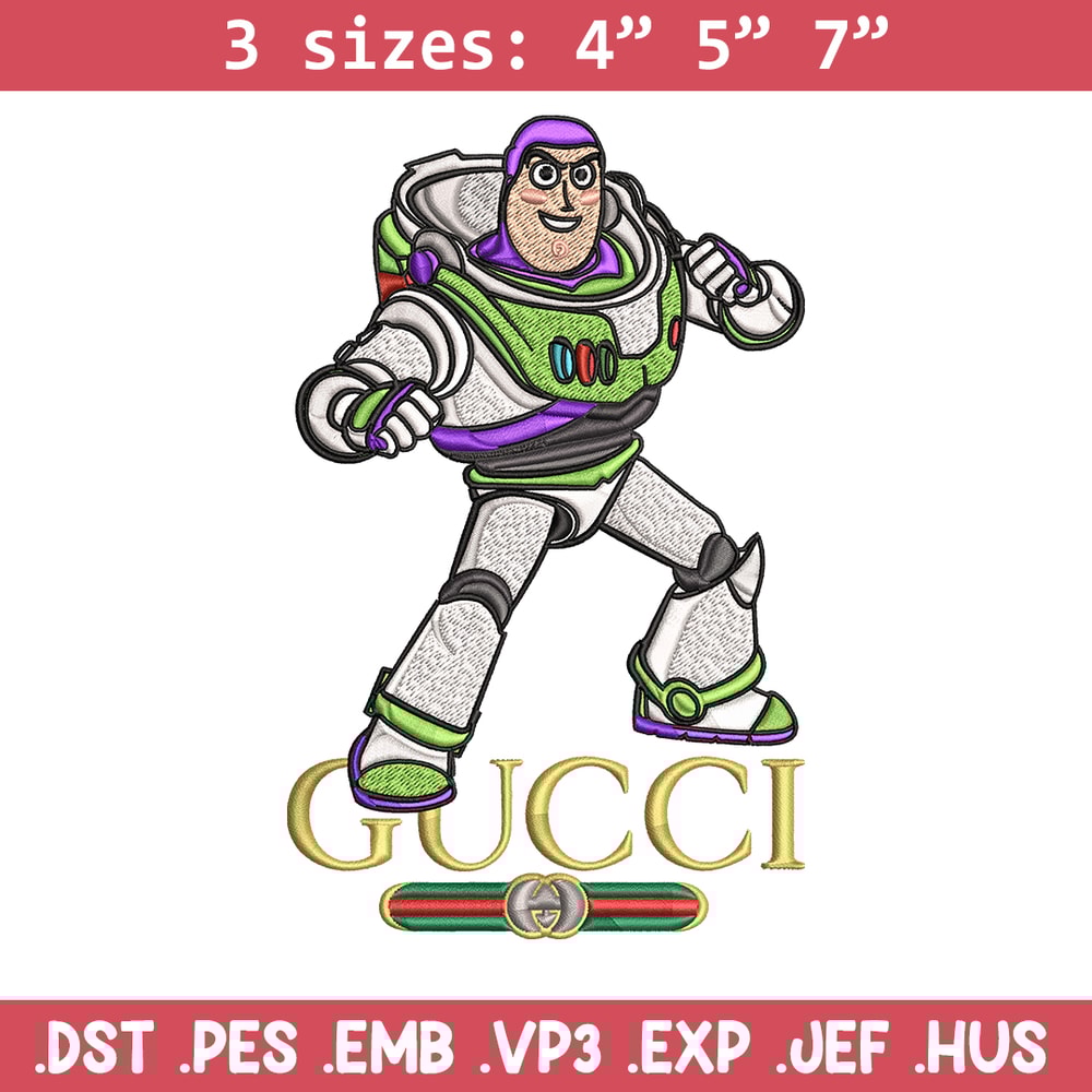 Buzz lightyear Gucci Embroidery design, Buzz lightyear Embroidery, cartoon design, Embroidery File, Instant download..jpg