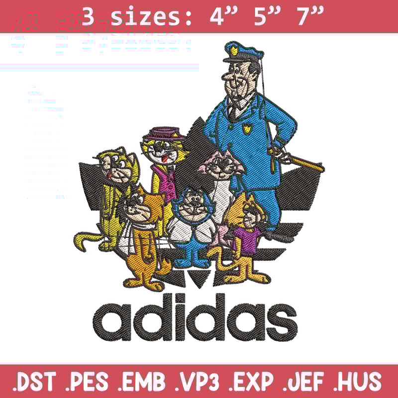 Cats cartoon adidas Embroidery Design, Adidas Embroidery, Embroidery File, Brand Embroidery, Logo shirt, Digital download.jpg