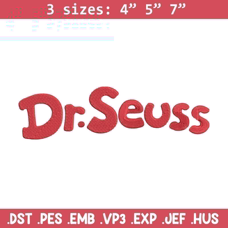 Dr seuss logo Embroidery Design, Dr seuss Embroidery, Embroidery File, Embroidery design, Digital download..jpg