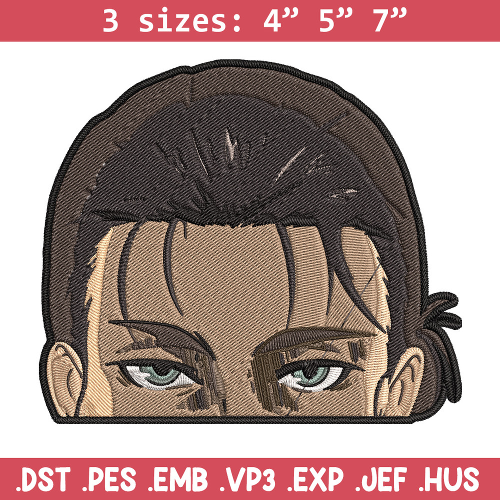 Eren Peeker Embroidery Design, Aot Embroidery, Embroidery File, Anime Embroidery, Anime shirt, Digital download.jpg