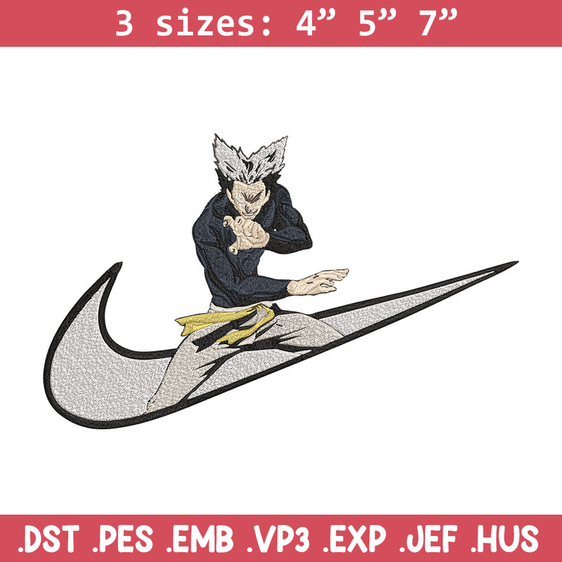 Garou x nike Embroidery Design, One punch man Embroidery, Embroidery File,Nike Embroidery, Anime shirt, Digital download.jpg