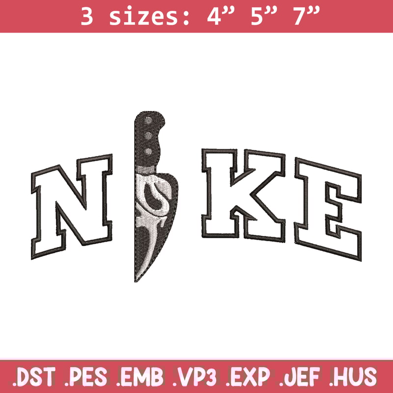 Ghostface knife embroidery design, Ghostface knife embroidery, Nike design, Logo shirt, logo shirt, digital download.jpg