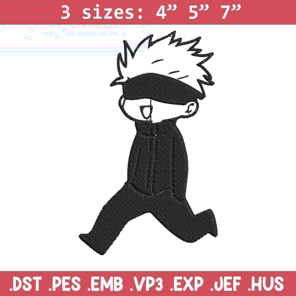 Gojo cute Embroidery Design, Jujutsu Embroidery, Embroidery File, Anime Embroidery, Anime shirt, Digital download.jpg