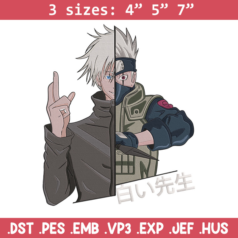 Gojo x kakashi Embroidery Design, Naruto Embroidery, Embroidery File, Anime Embroidery, Anime shirt, Digital download.jpg
