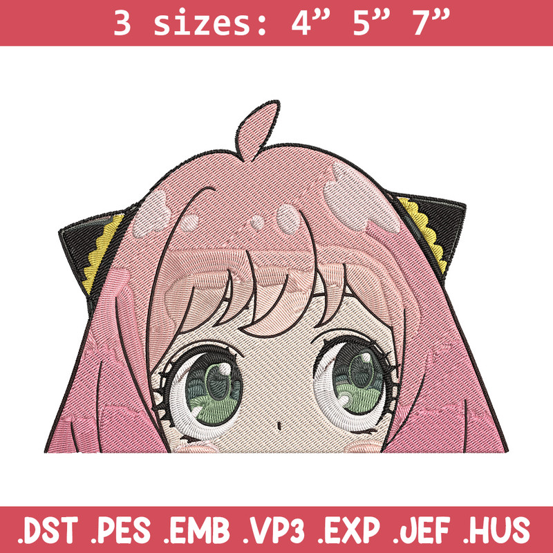 Anya Peek Embroidery Design, Spy x family Embroidery, Embroidery File, Anime Embroidery, Anime shirt, Digital download..jpg