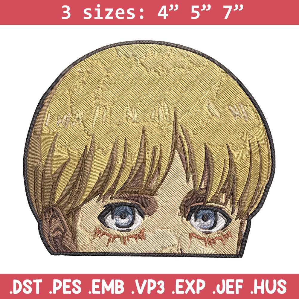 Armin Peeker Embroidery Design, Aot Embroidery, Embroidery File, Anime Embroidery, Anime shirt, Digital download..jpg