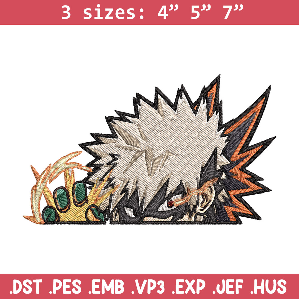 Bakugo Peeker Embroidery Design, Mha Embroidery, Embroidery File, Anime Embroidery, Anime shirt, Digital download..jpg
