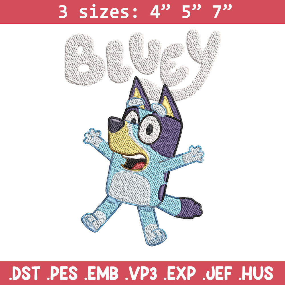 Bluey Embroidery, Bluey Cartoon Embroidery, cartoon Embroidery, cartoon shirt, Embroidery File, Instant download..jpg