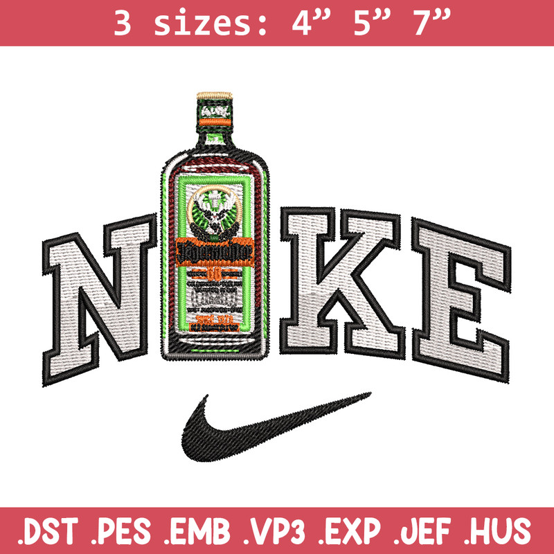 Bottle x nike logo embroidery design, Nike embroidery, Embroidery file, Embroidery shirt, Nike design, Digital download.jpg