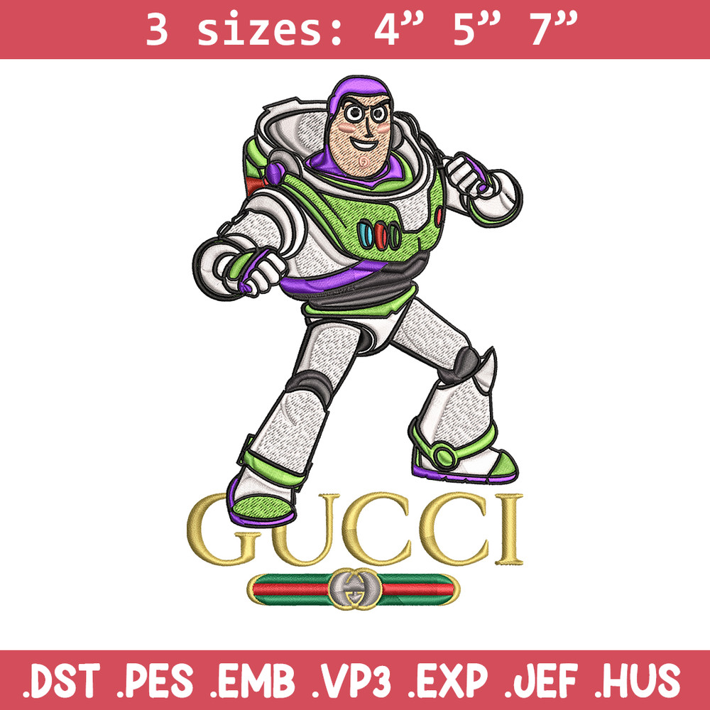Buzz lightyear Gucci Embroidery design, Buzz lightyear Embroidery, cartoon design, Embroidery File, Instant download..jpg