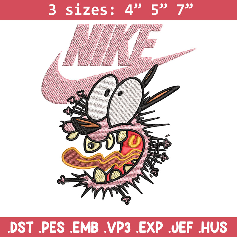 Courage dog Embroidery design, Courage dog Embroidery, Nike design, Embroidery file, cartoon logo. Instant download..jpg