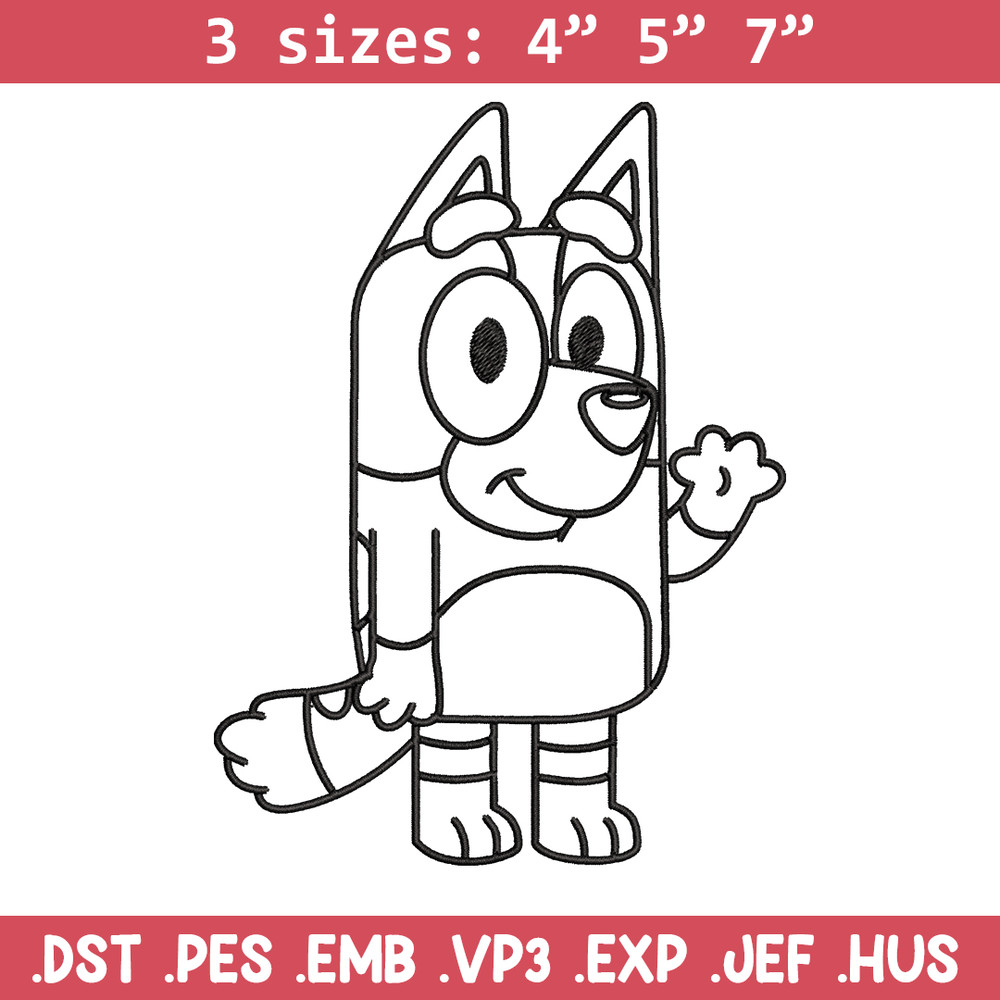 Dad Bluey Coloring Pages Embroidery, Bluey Embroidery, Embroidery File, cartoon design, cartoon shirt, Digital download..jpg