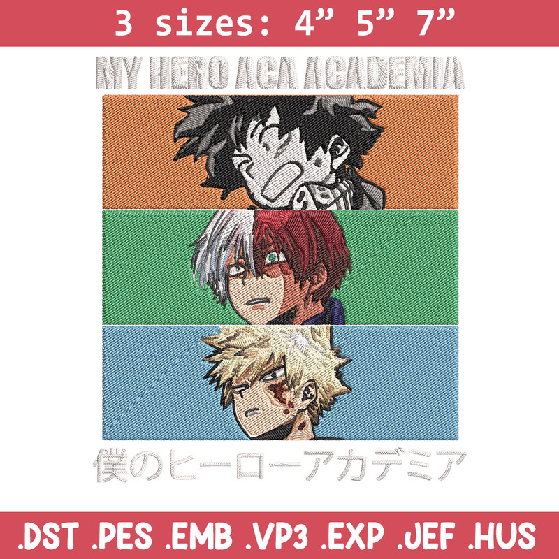 Deku friends Embroidery Design, Mha Embroidery, Embroidery File, Anime Embroidery, Anime shirt, Digital download.jpg