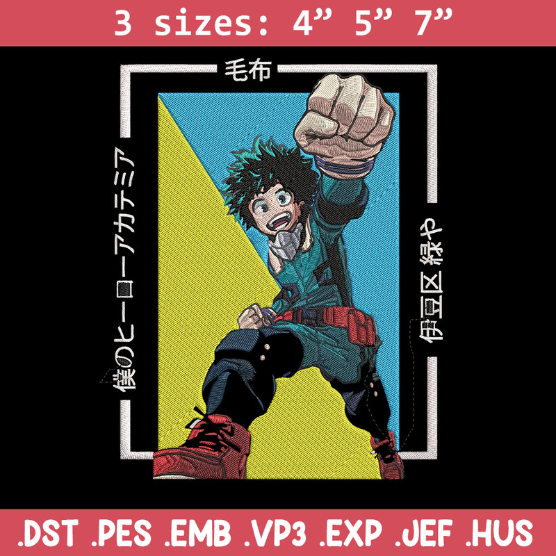 Deku poster Embroidery Design, Mha Embroidery, Embroidery File, Anime Embroidery, Anime shirt, Digital download..jpg
