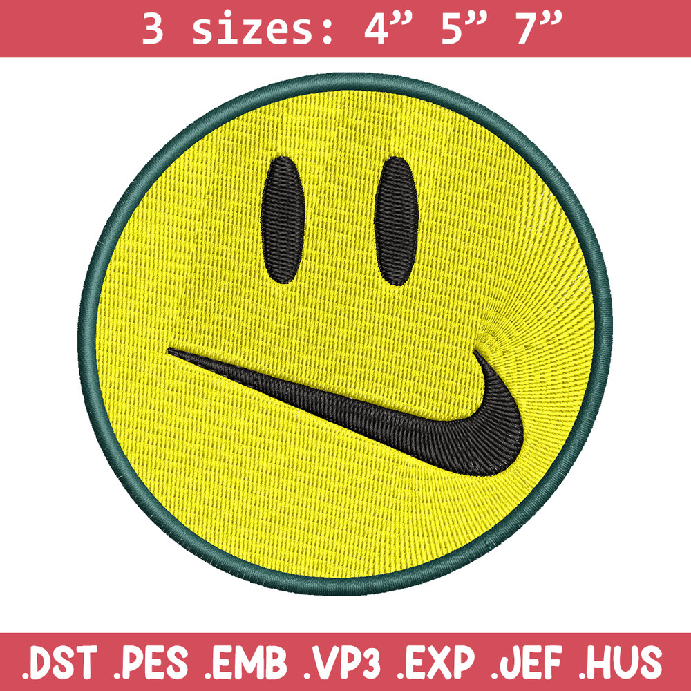 Emoji smile swoosh embroidery design, Emoji embroidery, logo design, embroidery file, logo shirt, Digital download.jpg