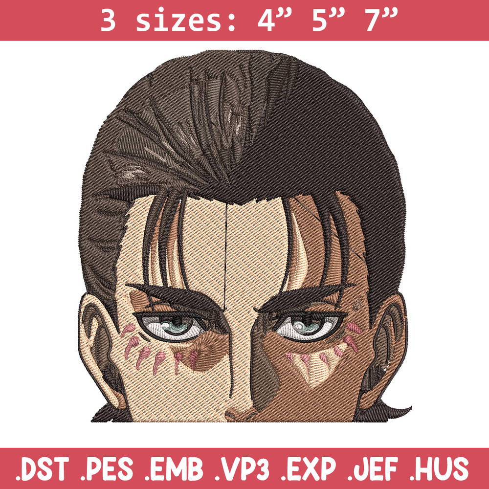 Eren Peeker Embroidery Design, Aot Embroidery, Embroidery File, Anime Embroidery, Anime shirt, Digital download..jpg
