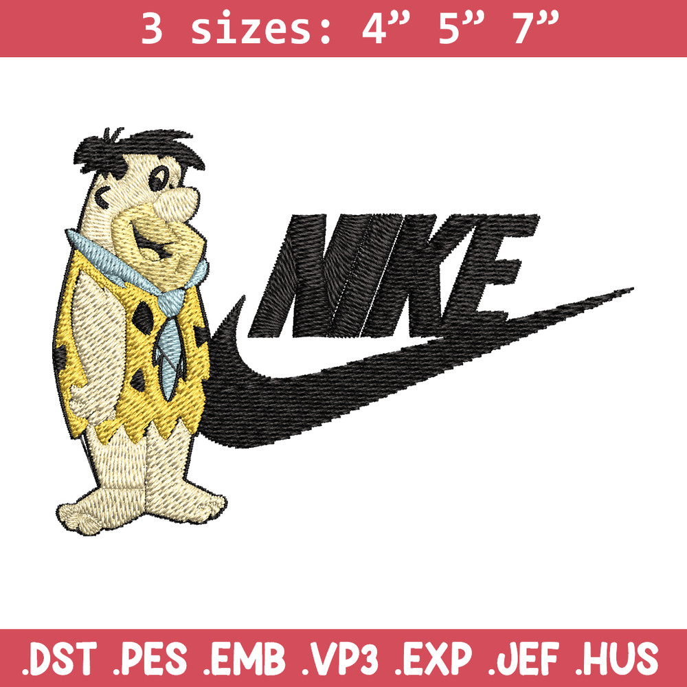 Fred Flintstone Nike Embroidery design, Fred Flintstone Embroidery, Nike design, Embroidery file, Instant download..jpg