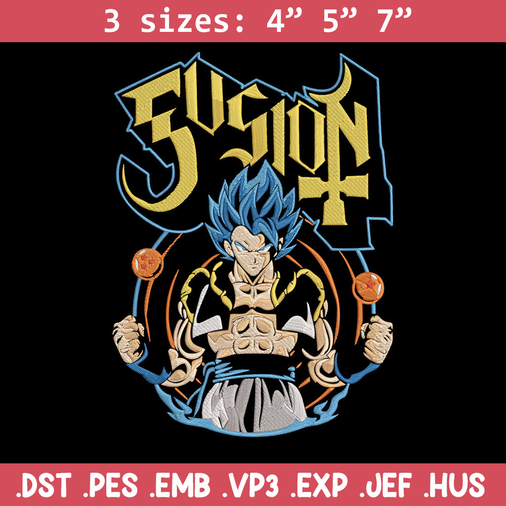 Gogeta Embroidery Design, Dragonball Embroidery, Embroidery File, Anime Embroidery, Anime shirt, Digital download..jpg