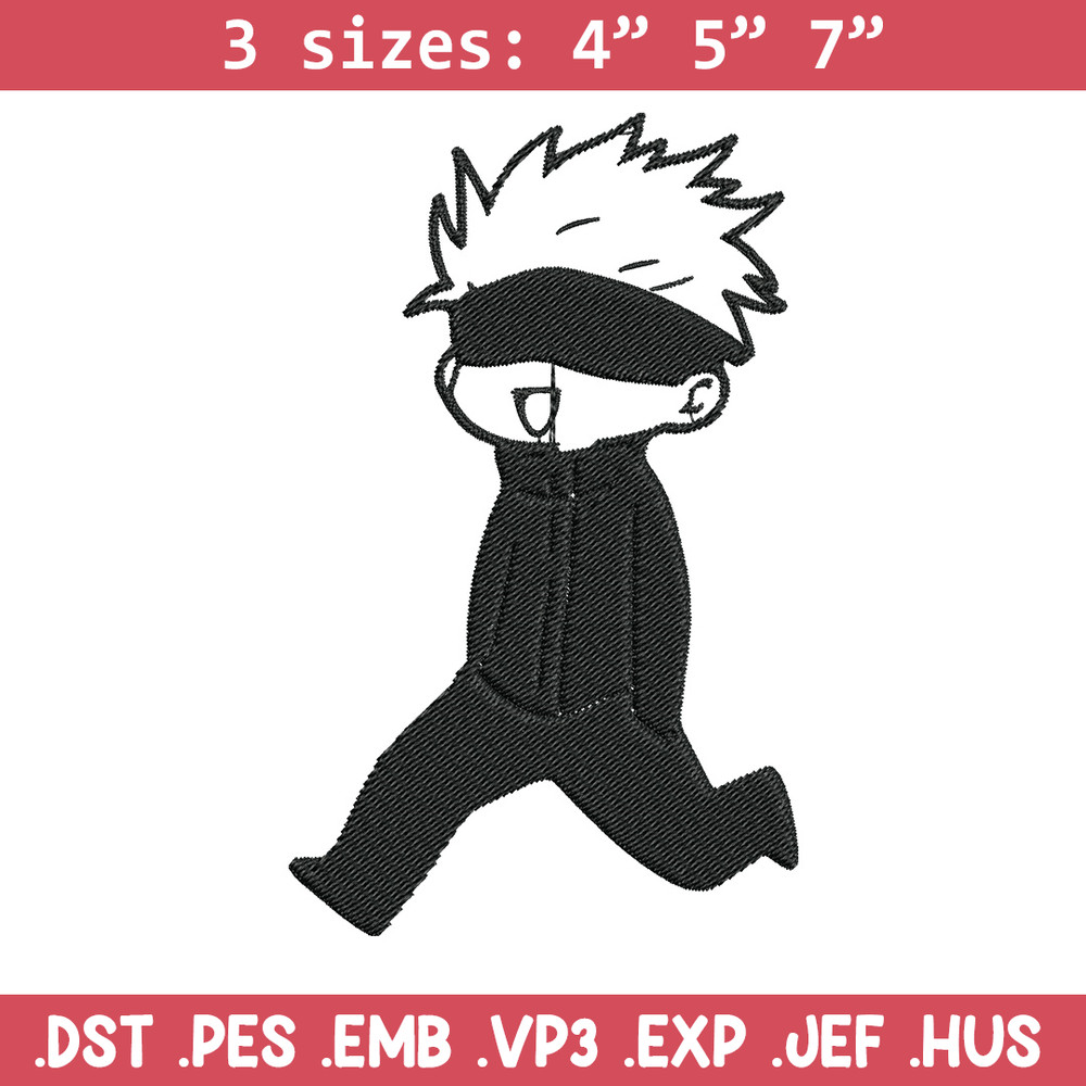 Gojo cute Embroidery Design, Jujutsu Embroidery, Embroidery File, Anime Embroidery, Anime shirt, Digital download.jpg