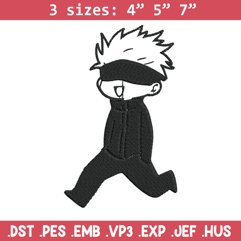 Gojo cute Embroidery Design, Jujutsu Embroidery, Embroidery File, Anime Embroidery, Anime shirt, Digital download.jpg
