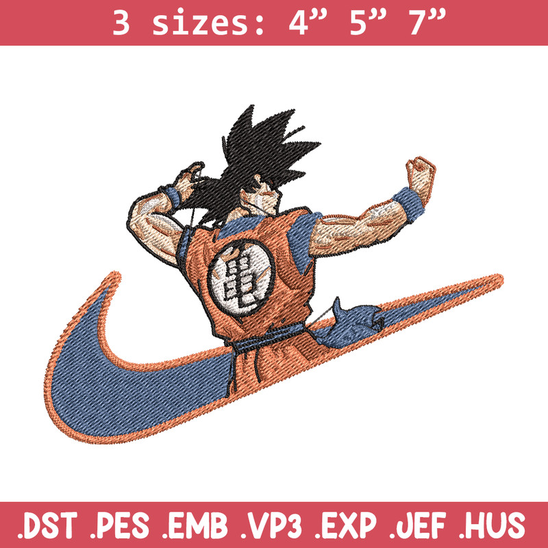 Goku Nike embroidery design, Dragon ball embroidery, Nike design, anime design, anime shirt, Digital download.jpg