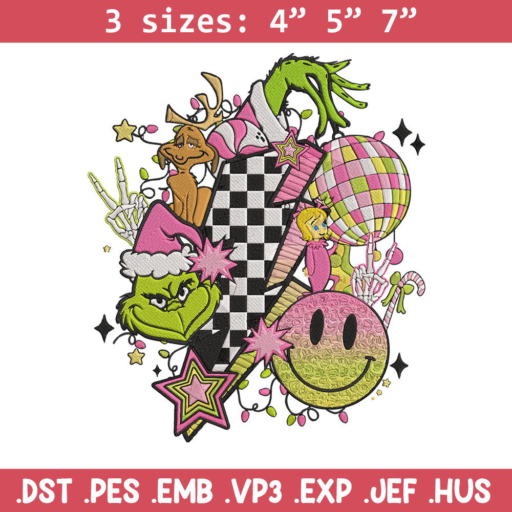 Grinch x smile icon Embroidery Design,Grinch Embroidery,Embroidery File,Chrismas Embroidery,Anime shirt,Digital download.jpg