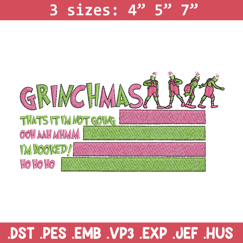 Grinchmas embroidery design, Chrismas design, Embroidery shirt, Embroidery file, Grinch embroidery, Digital download.jpg