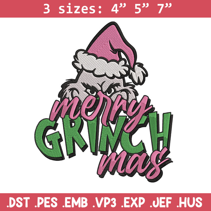 Grinchmas Embroidery Design, Grinch Embroidery, Embroidery File, Chrismas Embroidery, Anime shirt, Digital download..jpg