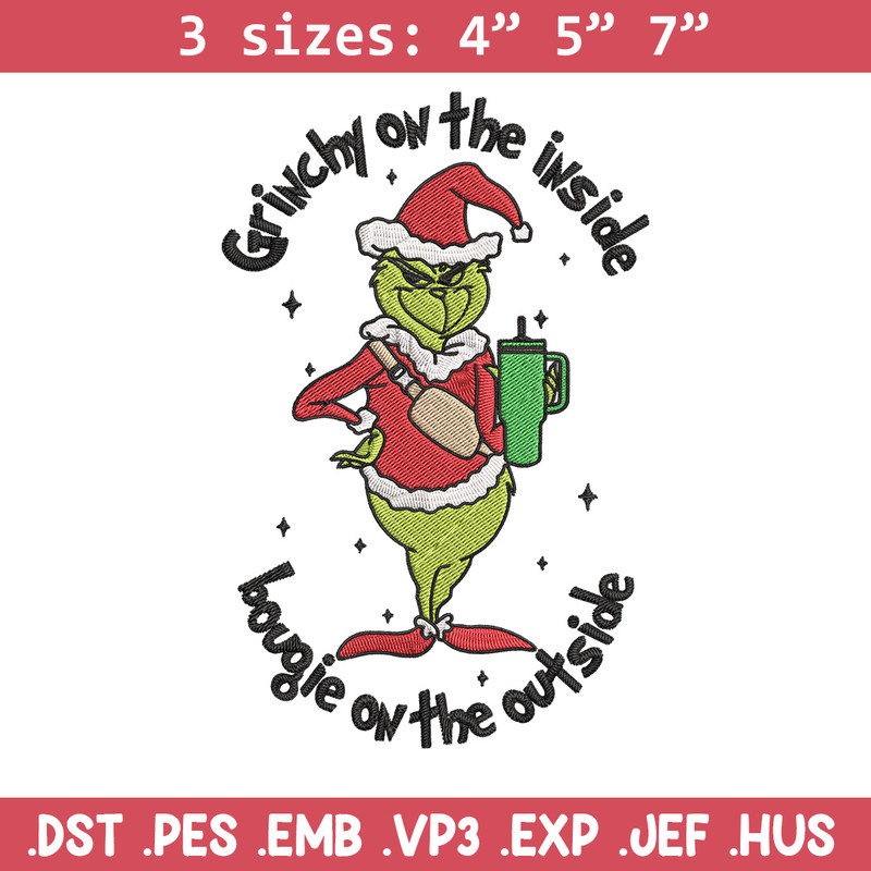 Grinchy Embroidery Design, Grinch Embroidery, Embroidery File, Chrismas Embroidery, Anime shirt, Digital download..jpg
