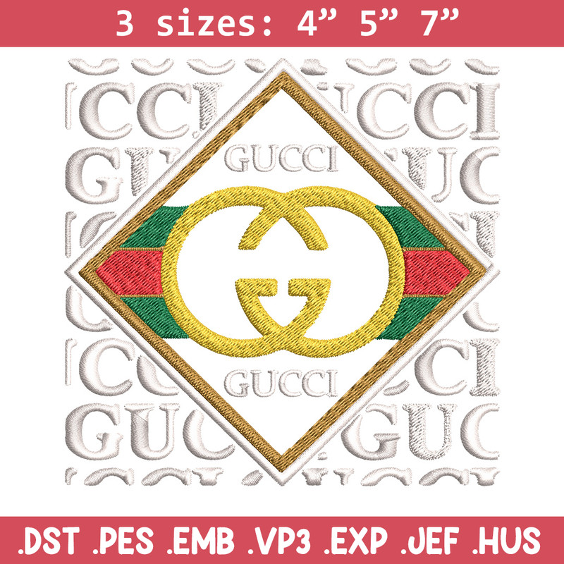 Gucci design Embroidery Design, Gucci Embroidery, Brand Embroidery, Logo shirt, Embroidery File, Digital download.jpg