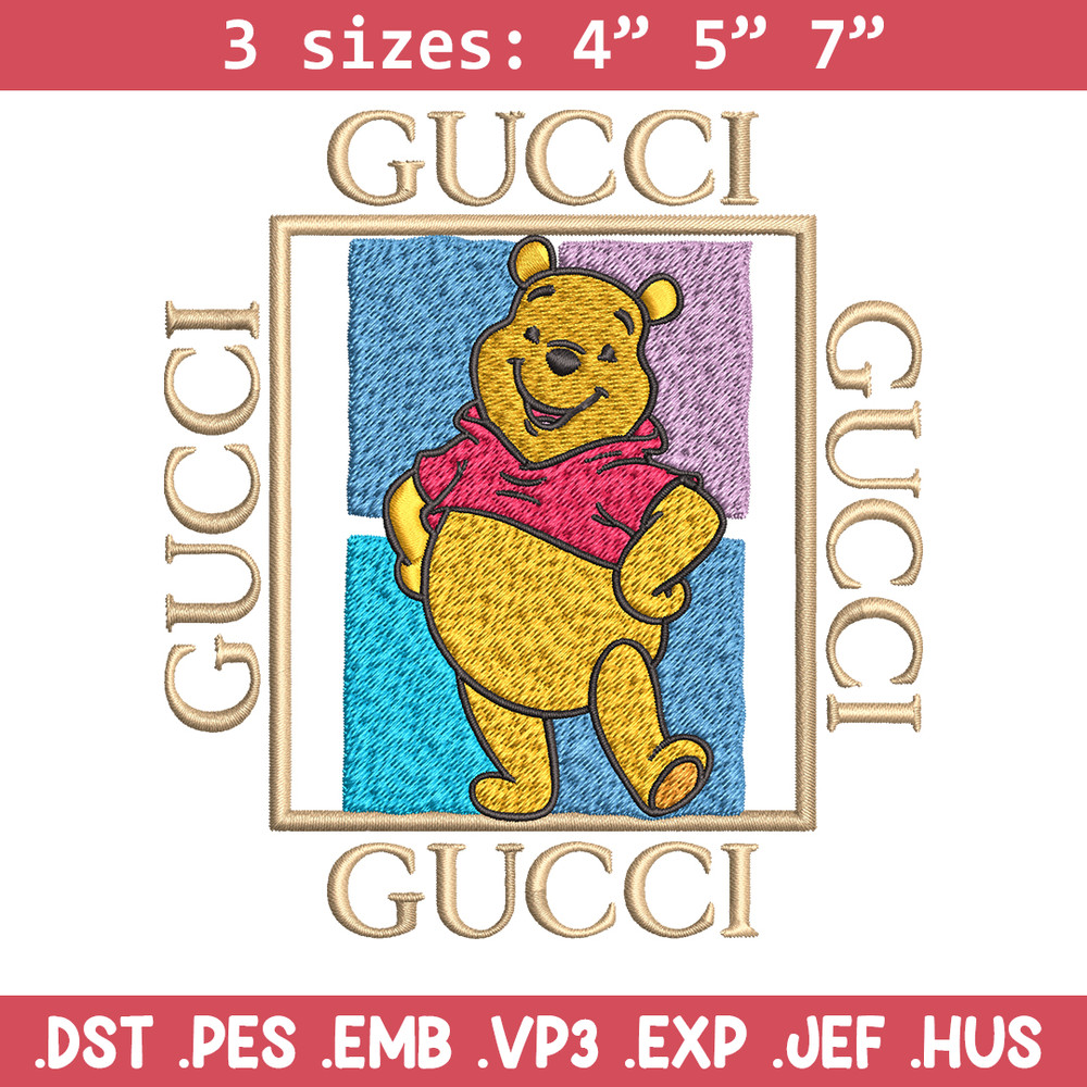 Gucci Winnie Pooh Embroidery design, Winnie Pooh Embroidery, cartoon design, Embroidery File, Digital download..jpg