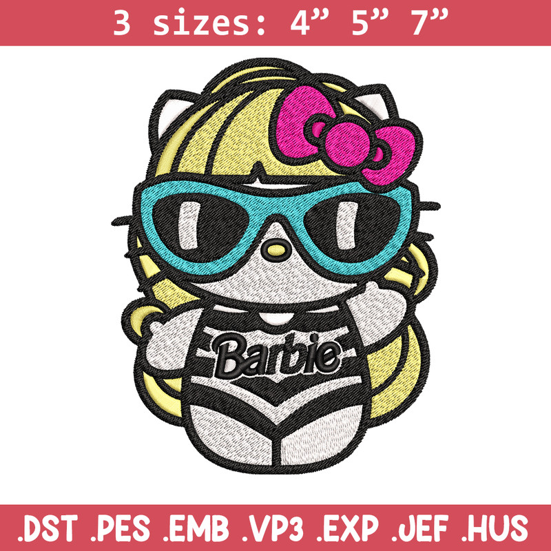 Hello Kitty Barbie Embroidery design, Hello Kitty Barbie Embroidery, logo design, Embroidery File, Digital download..jpg