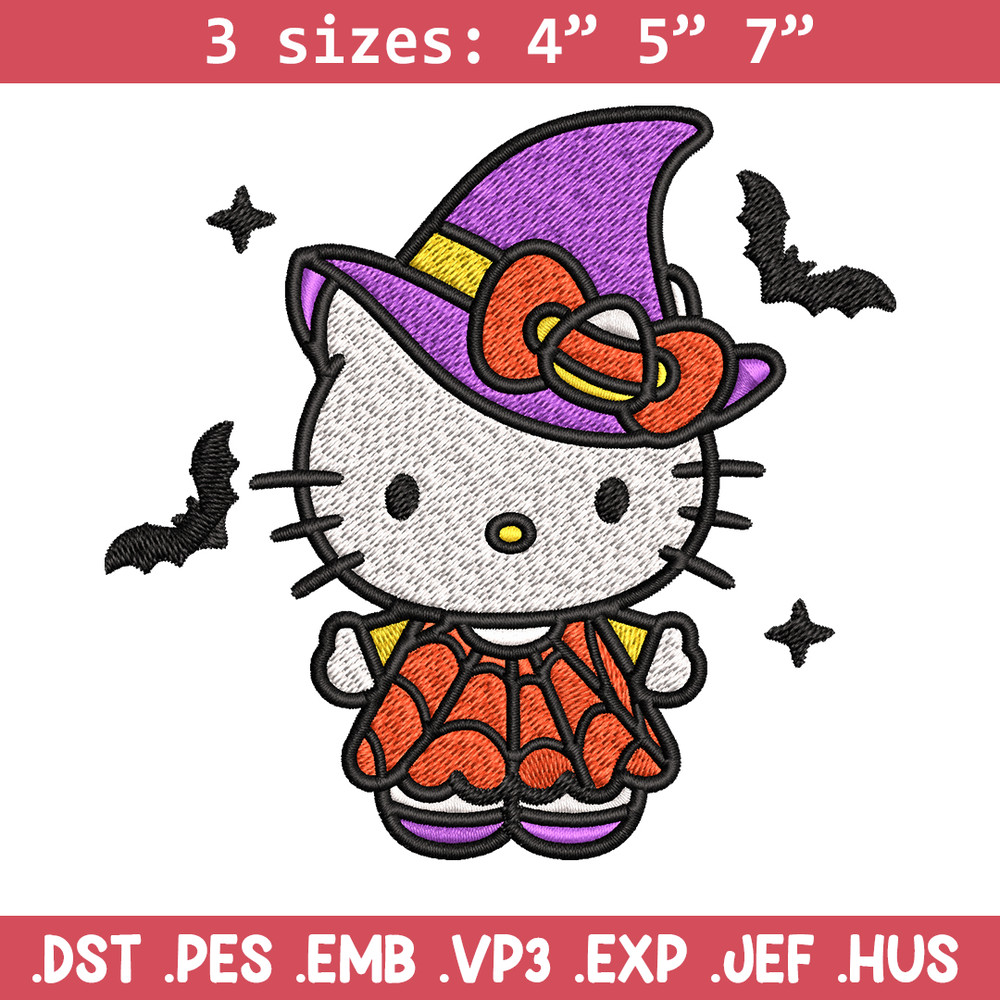 Hello kitty witch Embroidery design, Hello kitty Embroidery, cartoon design, Embroidery File, Digital download.jpg