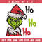 Ho Ho Ho The Grinch Embroidery design, Grinch Embroidery, logo design, Embroidery File, logo shirt, Instant download.jpg
