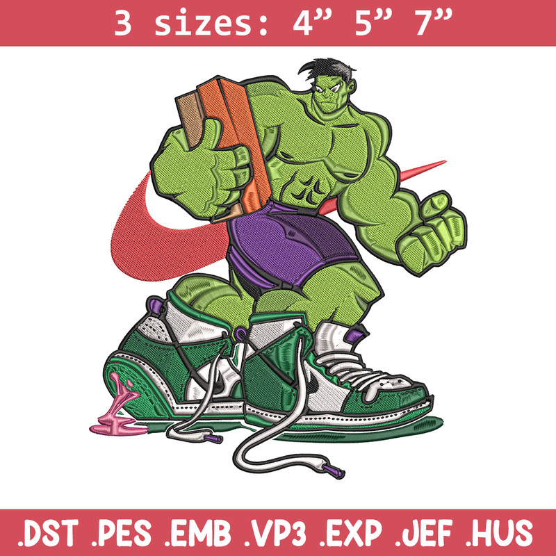 Hulk x nike Embroidery Design, Marvel Embroidery, Embroidery File, Nike Embroidery, Anime shirt, Digital download.jpg