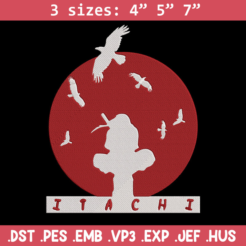 Itachi red moon Embroidery Design, Naruto Embroidery, Embroidery File, Anime Embroidery, Anime shirt, Digital download.jpg