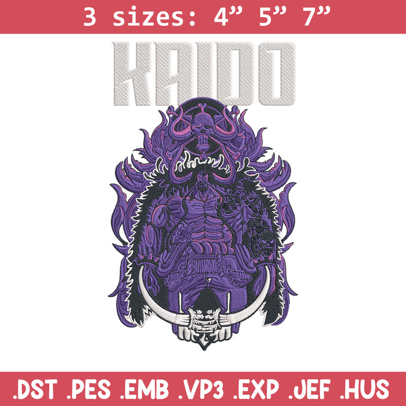 Kaido poster Embroidery Design,One piece Embroidery, Embroidery File, Anime Embroidery, Anime shirt, Digital download.jpg