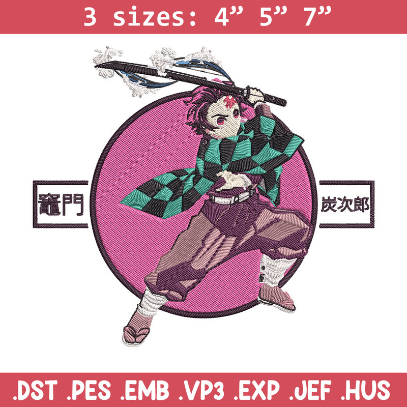 Kamado Tanjiro Embroidery Design, Demon slayer Embroidery,Embroidery File, Anime Embroidery,Anime shirt,Digital download.jpg