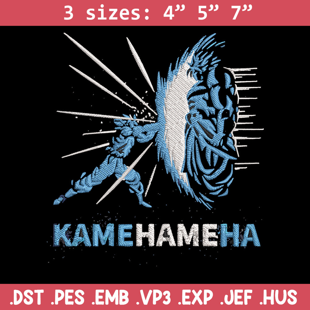 Kamehameha Embroidery Design, Dragonball Embroidery, Embroidery File, Anime Embroidery, Anime shirt, Digital download.jpg