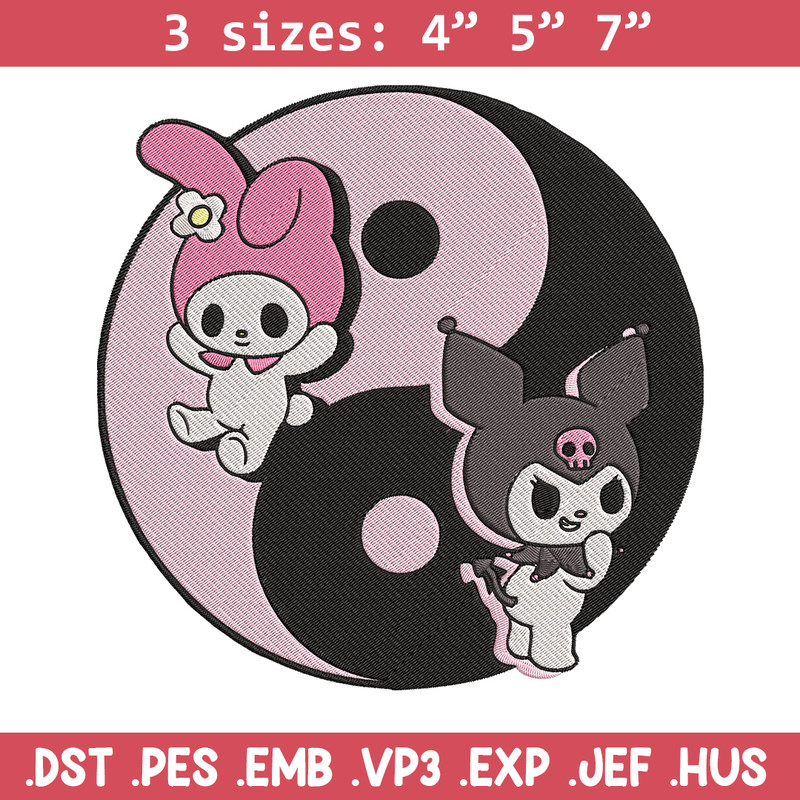 Kawaii Kuromi Embroidery Design, Hello kitty Embroidery, Embroidery File,Anime Embroidery, Anime shirt, Digital download.jpg