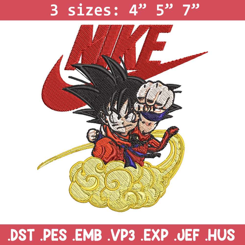 Kid Goku magic cloud Nike Embroidery design, Dragon ball Embroidery, Nike design, Embroidery file, Instant download..jpg