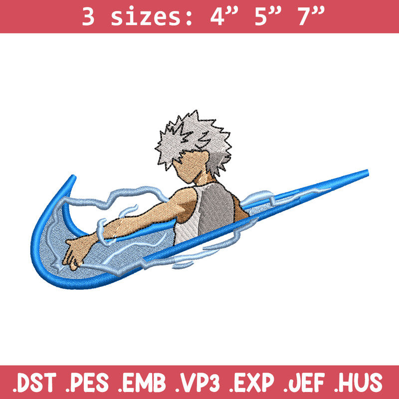 Killua Zoldyck Nike embroidery design, Hunter x hunter embroidery, Nike design, anime design, Digital download.jpg