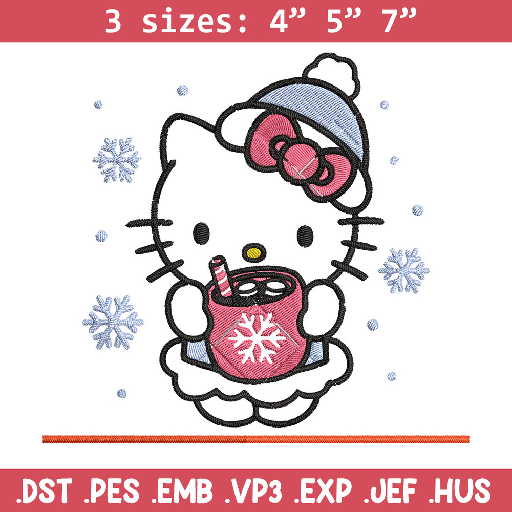 Kitty chrismas Embroidery Design, Hello kitty Embroidery, Embroidery File,Anime Embroidery, Anime shirt,Digital download.jpg