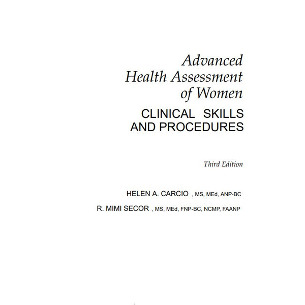 Advanced Health Assessment of Women - Carcio, Helen.JPG